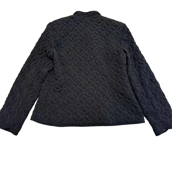 Black quilted button-up light weight  jacket size small - Picture 2 of 9
